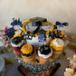 Gyufise 24Pcs 2025 Graduation Theme Cupcake Toppers Deep Blue Glitter Class Of 2025 Diploma I Did It Congrats Grad Cap Cupcake P