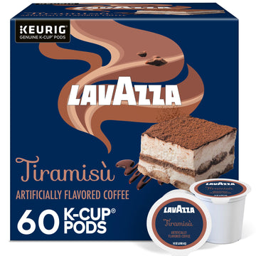 Lavazza Tiramis Coffee  Single Serve Keurig K-Cup Pods  Flavored Coffee  60-Count Box (6 Packs of 10)