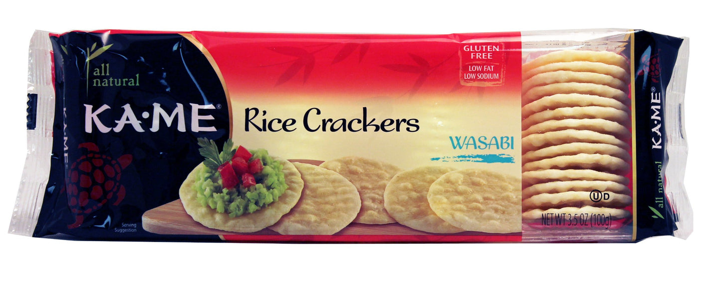 KA ME RICE CRKR WASABI GF, 3.5 OZ, PK- 12