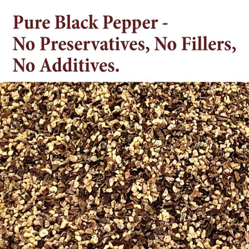 The Spice Way Ground Black Pepper - Fine Ground - 8 oz - Pantry Staple for Cooking