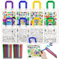 HOWAF 12pcs Eid Holiday Coloring Goodie Bags with Paint Pens for Kids, Eid Mubarak Coloring Candy Bags Ramadan Mubarak Coloring 
