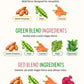 EasyPeasie Organic Veggie Powder Blends for Kids - 3-Pack (Green, Red, Original) - 2oz Each