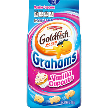 Pepperidge Farm Grahams Vanilla Cupcake Crackers, Snack Crackers, 6.6 Oz Bag