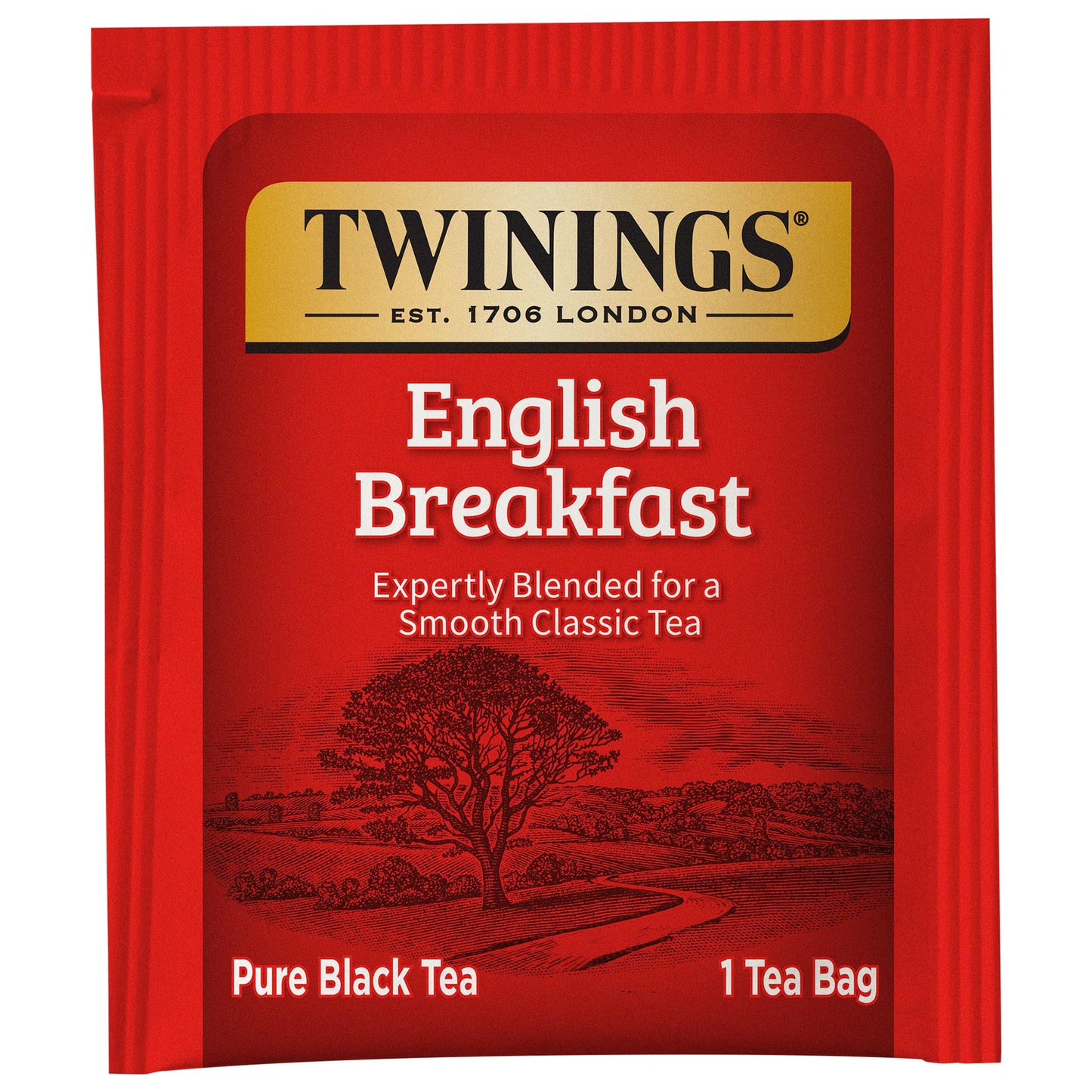 Twinings English Breakfast Black Tea Individually Wrapped Bags, 100 Count (Pack Of 1), Smooth, Flavourful, And Robust, Caffeinat