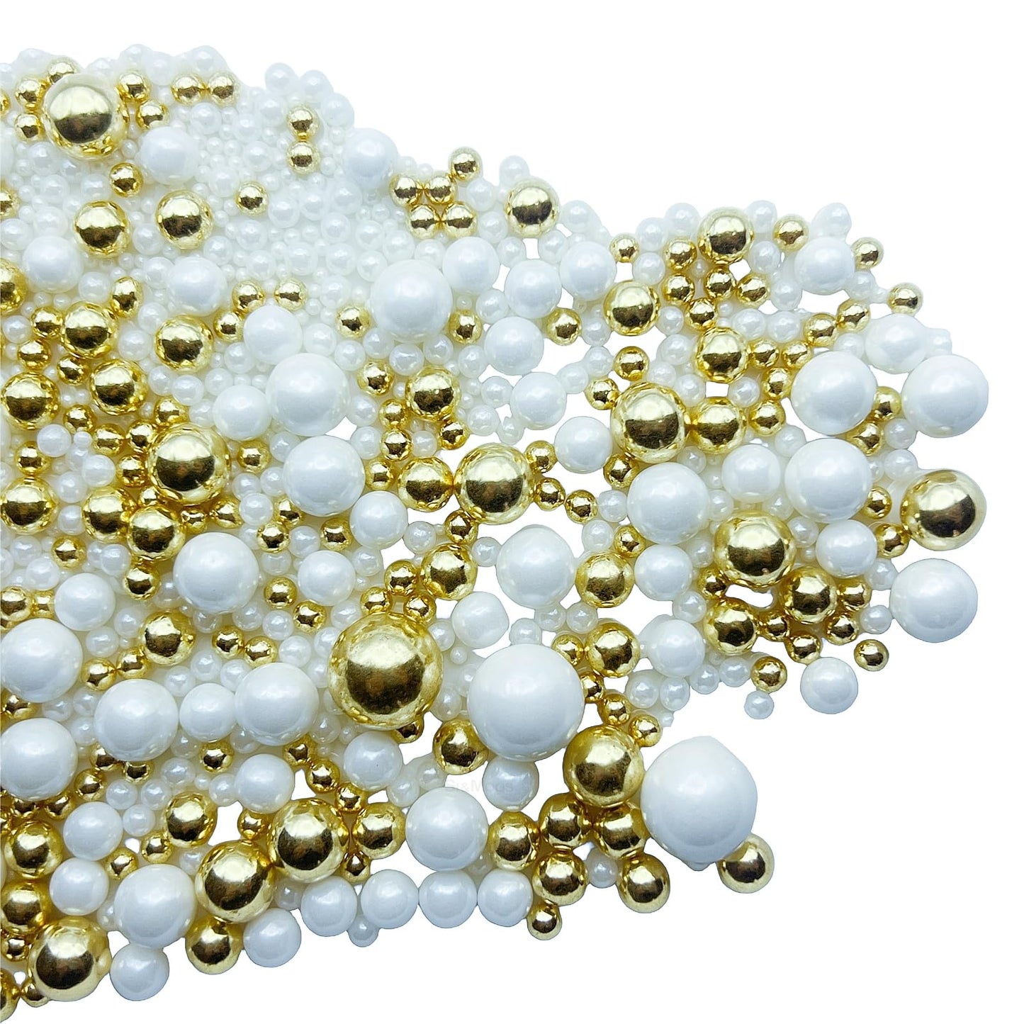 Se Si&Moos White And Gold Pearl Sprinkles For Decorating Edible Cake Cookie Pearls Cupcake Decorations Gold And White Sprinkles