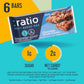 Ratio Soft Baked Bars, Chocolate Chunk Cookie, Keto Friendly, 6 Count, 1g Sugar, Brown