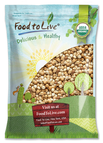 Food to Live Organic Blanched Roasted Hazelnuts, 16 Pounds - Non-GMO, Dry Roasted Filberts, No Skin, Whole Nuts, Unsalted, Koshe