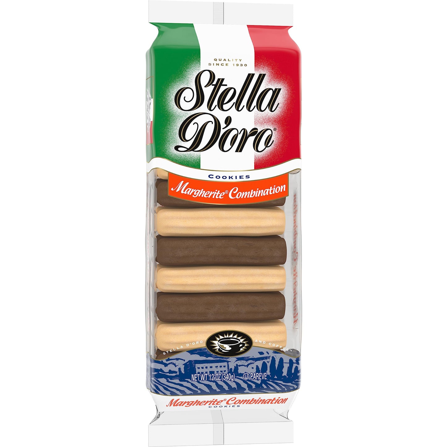 Stella Doro Margherite Combination Cookies, Chocolate & Vanilla, 12 Oz, Pack of 1