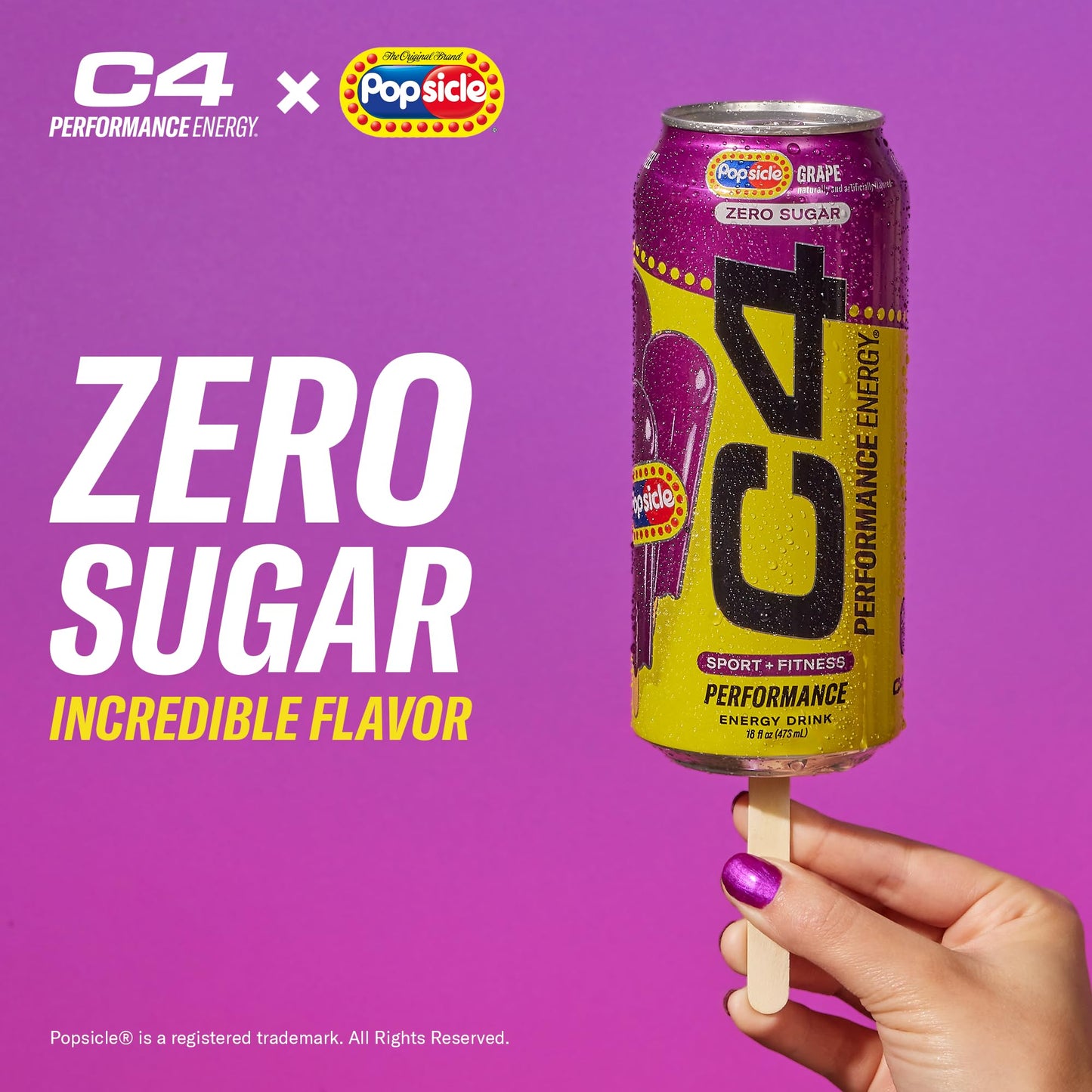 Cellucor C4 Energy Drink - Hawaiian Pineapple Popsicle, Carbonated, Sugar Free, 16 Fl Oz, Pack of 12
