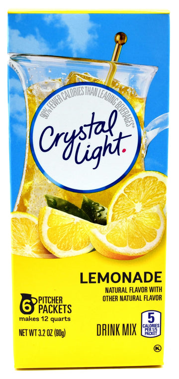 Crystal Light Lemonade Drink Mix, 12-Quart, 3.2 Ounce Packages, Pack of 2