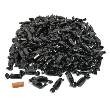 Black Foil Wrapped Caramels Candy (198 Individually Wrapped Candies - 2 lbs) Candy Buffets,Parties, Weddings, Graduation and Hal