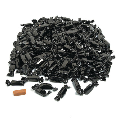 Black Foil Wrapped Caramels Candy (198 Individually Wrapped Candies - 2 lbs) Candy Buffets,Parties, Weddings, Graduation and Hal