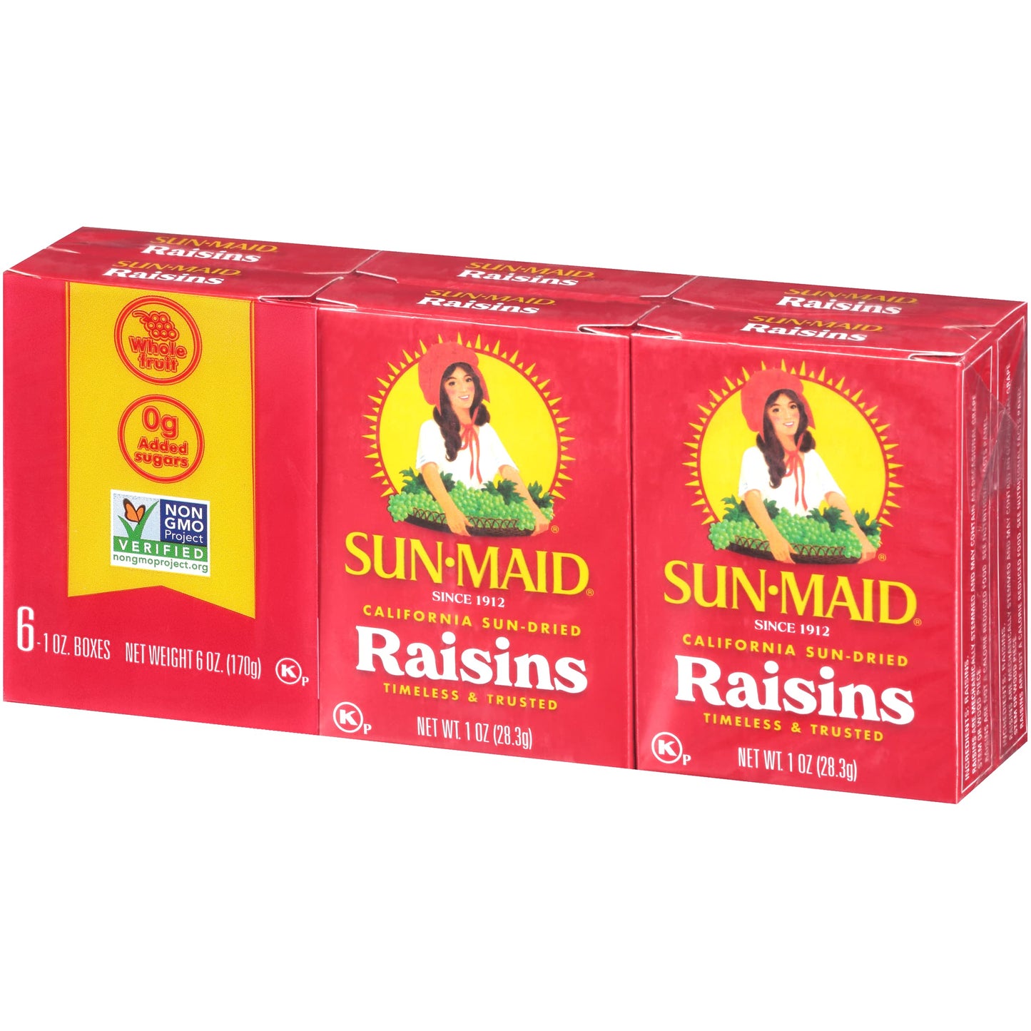 Sun-Maid Raisins, Seedless, 1 Oz, 6 Ct (Pack Of 2)