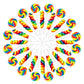 Rainbow Twisty & Swirl Lollipops 32 Pack, Unicorn Candy Swirl Lollipops Individually Wrapped Suckers, (16swirl + 16twist MX)
