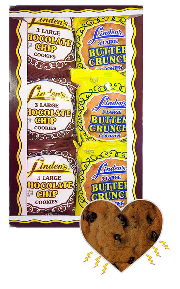 InPrimeTime Cookie Bundle - 18 Packs: 9 Chocolate Chip & 9 Butter Crunch, 3 Cookies Per Pack
