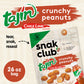 Snak Club Tajin Crunchy Peanuts  Nuts with Chili and Lime Seasoning  Mild  26 oz Resealable Bag