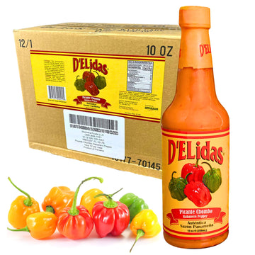 D'ELidas Habanero Hot Sauce, Natural Habanero Pepper Hot Sauce, Chombo Picante Sauce #1 in Panama, Non-GMO, Keto Friendly Food H