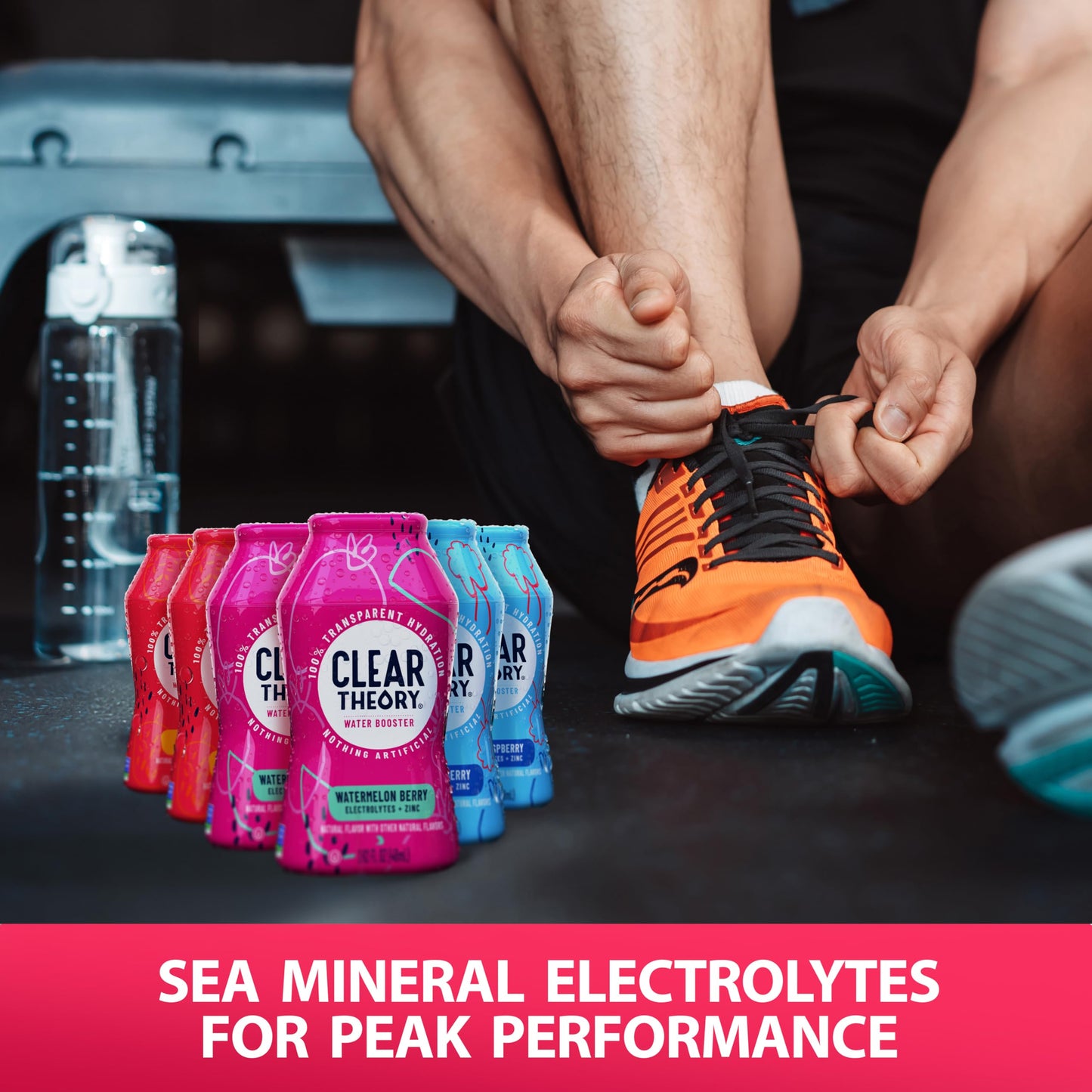 Clear Theory Water Flavoring Drops, Electrolyte Drink Mix, Vegan & Gluten Free, 1.62 Fl Oz, 6 Pack (Fruit Punch, Blue Raspberry, Watermelon Berry)