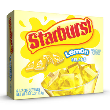 Starburst Gelatin - Lemon, 3.91 Ounce Box (Pack Of 12)