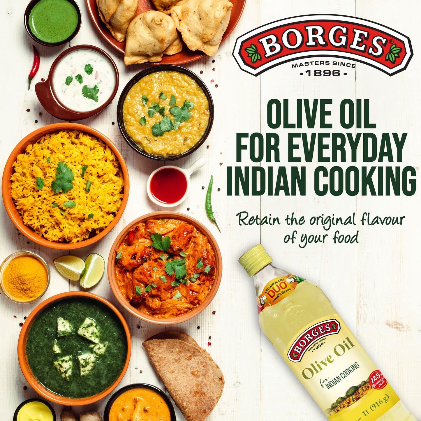 Borges Olive Oil Extra Light Flavour, 2 Liters