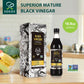 Soeos Chinkiang Vinegar 16.9 Fl Oz (500Ml), 3 Years Aged, Naturally Fermented, Mature Aged Black Vinegar, Chinese Black Vinegar, Zhenjiang Vinegar, Black Rice Vinegar, Black Vinegar Chinese.