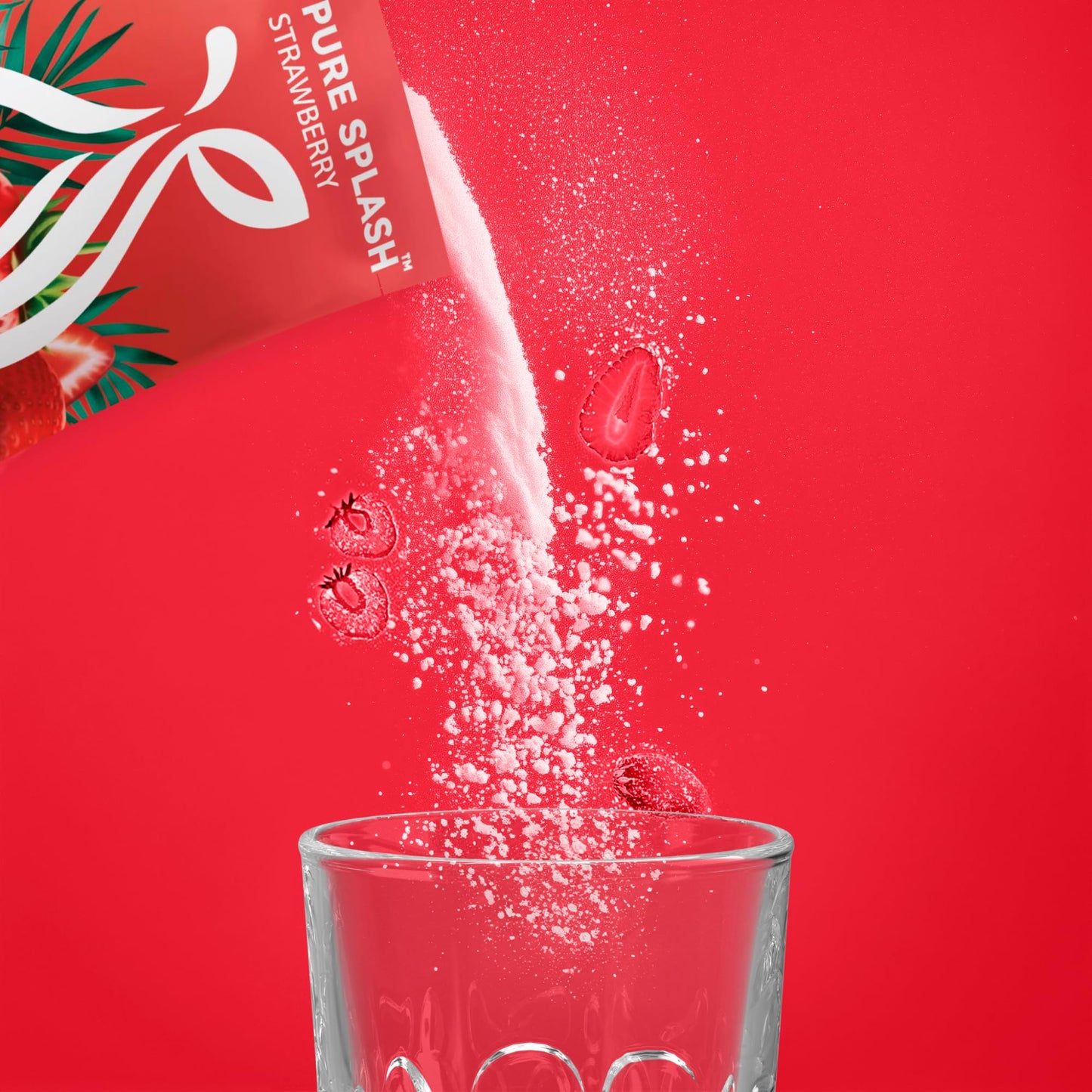 Refresher Drink Strawberry Splash - Natural Strawberry Mix With Real Fruit Pieces - Zero Sugar, Low-Calorie, Non-Gmo - Hydrate B