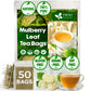 FRESHDRINKUS Premium Mulberry Leaf Tea Bags, 100% Natural, Herbal, Vegan, 50 Tea Bags