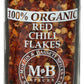 Morton & Bassett Organic Red Chili Flakes, 1.3 Ounce, Plastic, No Color, Model 0016291442856