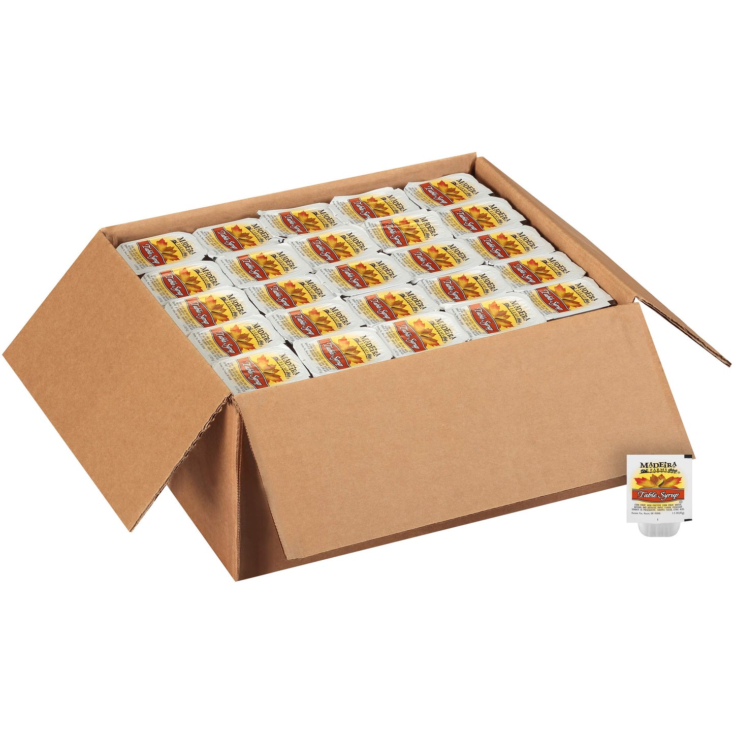 Madeira Farms Table Syrup Single Serve Packet, 1.5 Oz, 100 Count, Model 00716037139605