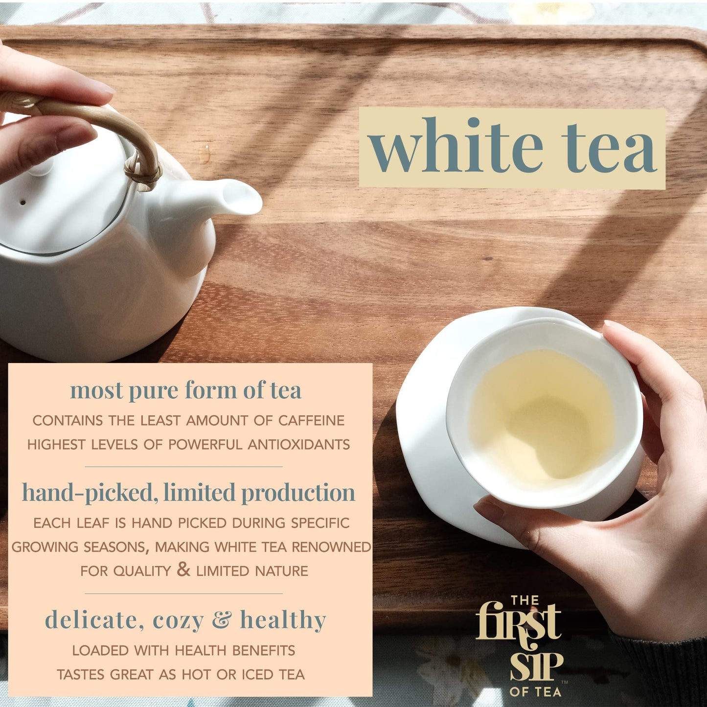 The Spice Hut Blueberry White Tea Pyramid Sachet Bags, Low-Caffeine Antioxidant Rich, 16 Count