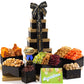 Nut Cravings Gourmet Collection - Congratulations Tower Gift Basket, Nuts & Dried Fruits With Congrats Ribbon + Greeting Card (1