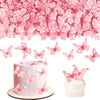 Cyodoos 40pcs Edible Butterfly Cake Toppers - Colorful Wafer Paper Cake Decorations for Wedding, Birthday, Baby Shower Parties -