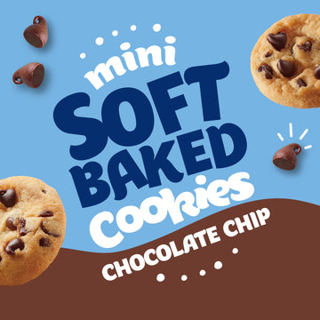 Pillsbury Mini Soft Baked Cookies, Chocolate Chip, Snack Bags, 10 Ct