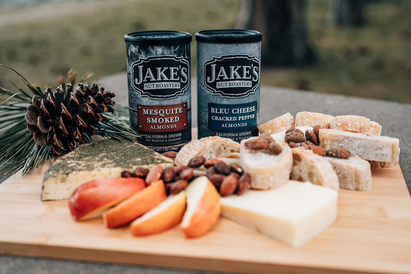 Jakes Nut Roasters Savory Mixed Pack Almonds Variety (4 Pack) - Includes Bloody Mary, Mesquite Smoked, Bleu Cheese, Hatch Chile - 7 Ounce