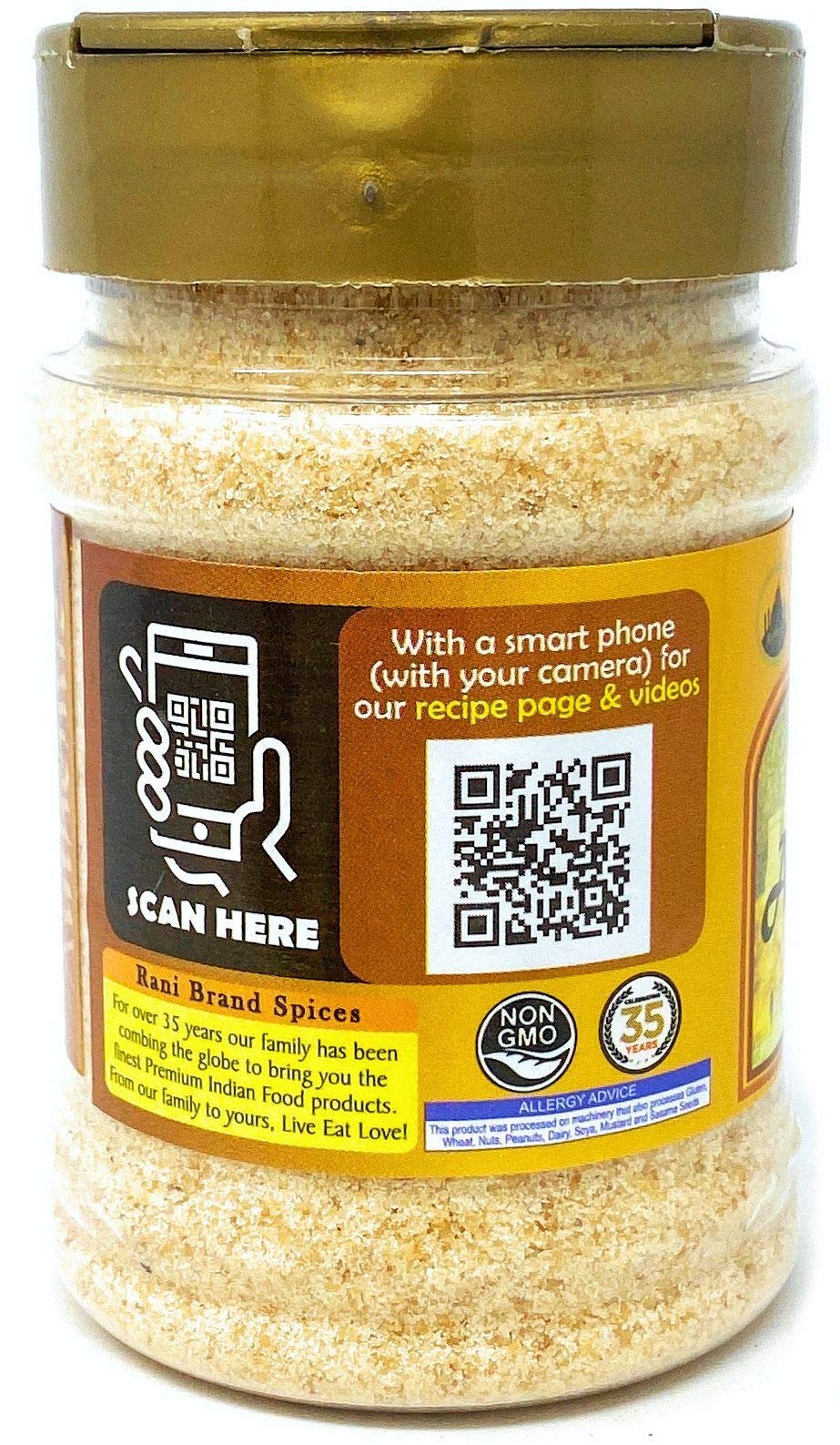 Rani Asafetida (Hing) Ground 3.75oz (106g) PET Jar ~ All Natural | Salt Free | Vegan | Non-GMO | Asafoetida Indian Spice | Best