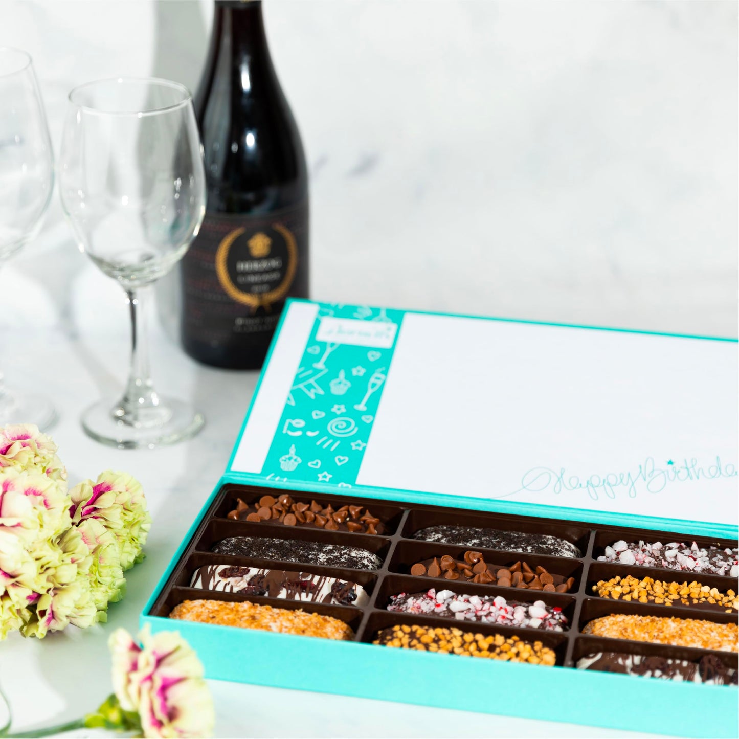 Barnetts Birthday Gifts For Women & Men, Gourmet Chocolate Biscotti Cookies, Unique Prime Food Happy Birthdays Gift Basket, For Wife Mom Dad Sister Girlfriend