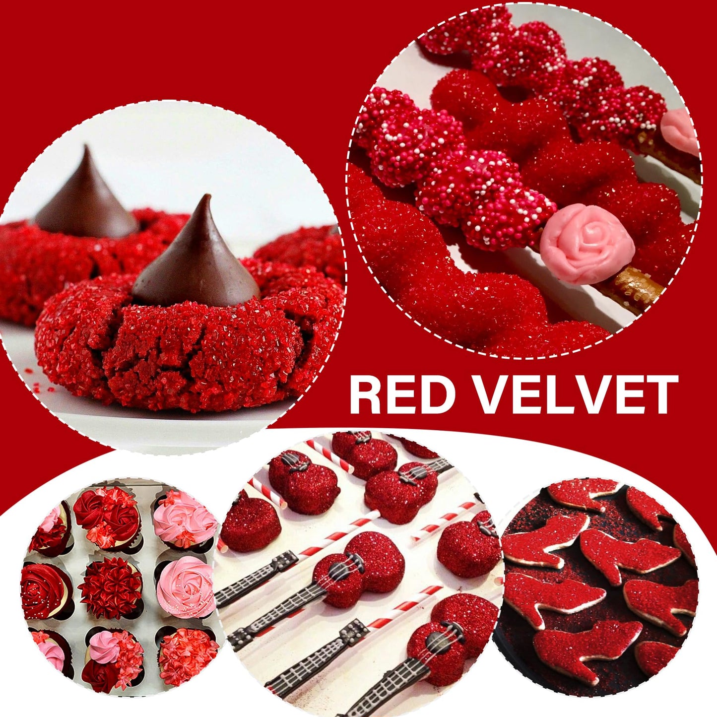 Vividye Edible Glitter Spray - 20g Luster Dust for Cakes, Cocktails, and Beverages - Red Velvet