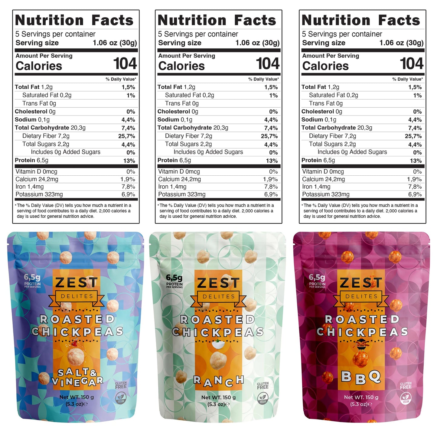 Roasted Chickpeas By Zest Delites, Chickpea Snacks, Dried Chick Peas, Healthy Snacks For Adults, Plant Protein Snacks, Barbeque,