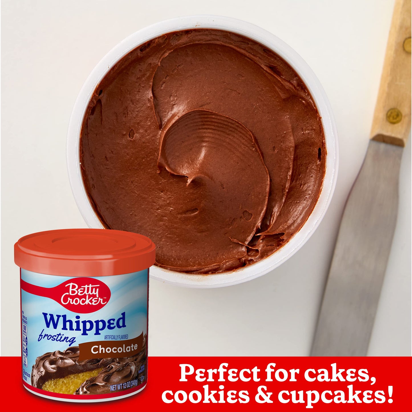 Betty Crocker Gluten Free Whipped Chocolate Frosting, 12 Oz. (Pack Of 8)