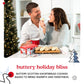 David’S Cookies Shortbread Cookies In Happy Holidays Gift Tin – Festive Holiday Cookie Sampler Gift Box For Christmas & Family Gatherings – Mini Scottish Butter And Chocolate Chip Shortbread