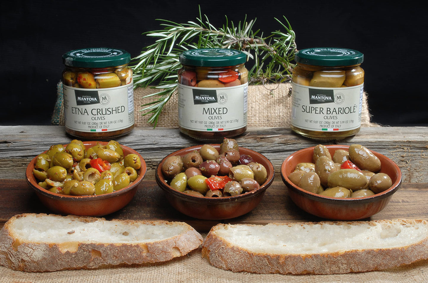 FRATELLI MANTOVA SINCE 1905 Mantova Italian Mixed Olives (Pack of 2) Great Taste,, 9.87 Ounce
