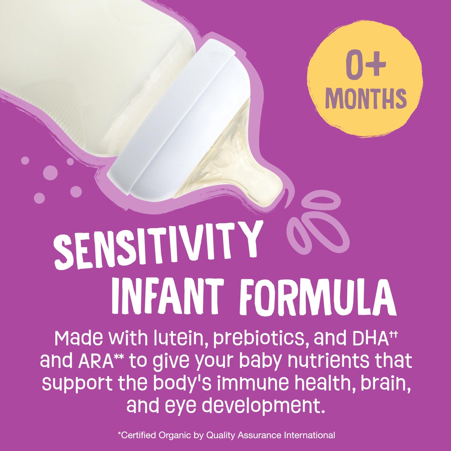 Earths Best Organic Sensitivity Infant Formula, Babies 0-12 Months, Reduced Lactose, Iron, Omega-3 Dha, Omega-6 Ara, Organic Baby Formula, 21 Ounce Container