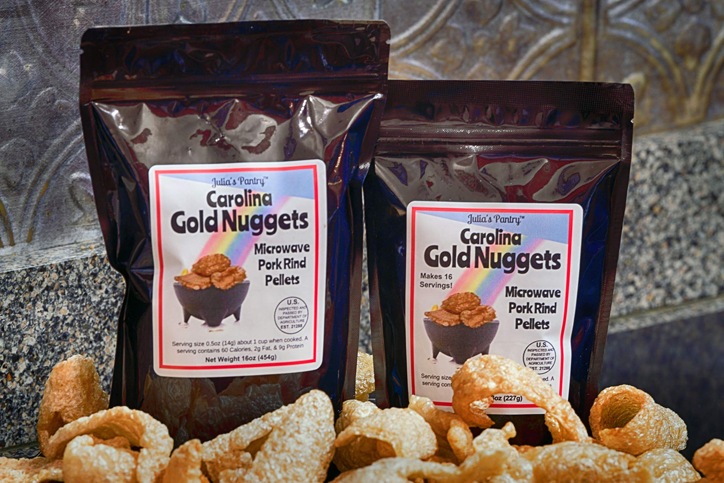 Carolina Gold Nuggets Microwave Pork Puffies Bake-N-Puffs, Original, 16 Ounce