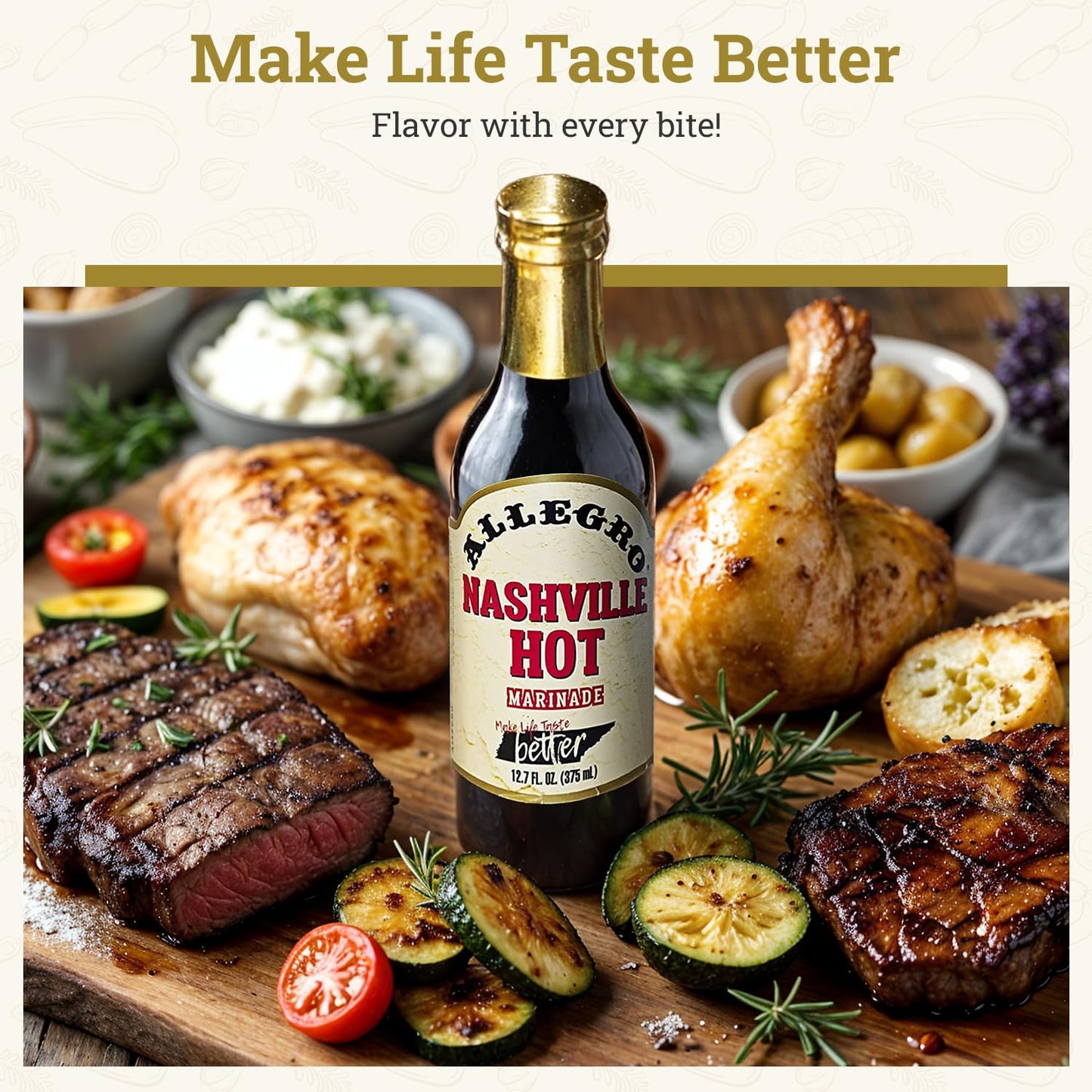 ALLEGRO - The Marinate Everything Marinades - Nashville Hot 12.7 oz, Pack of 4