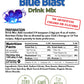 Gramzero All Natural Blue Blast Zero Calorie Sugar Free Drink Mix, Great For Nutrition Club Loaded Tea, Stevia Sweetened