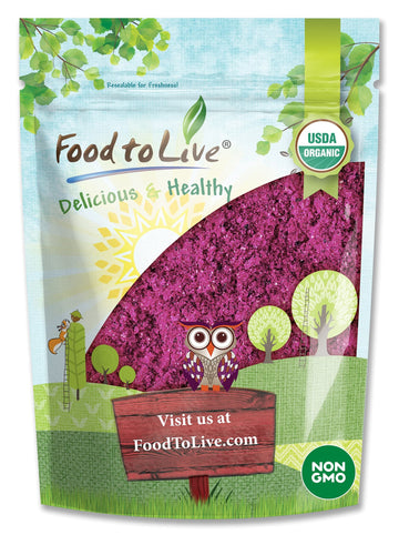 Organic Red Dragon Fruit Powder, 8 Ounces - Non-GMO, Freeze-Dried Pitaya, Raw Pitahaya, Vegan Superfood, Bulk, Non-Irradiated, R