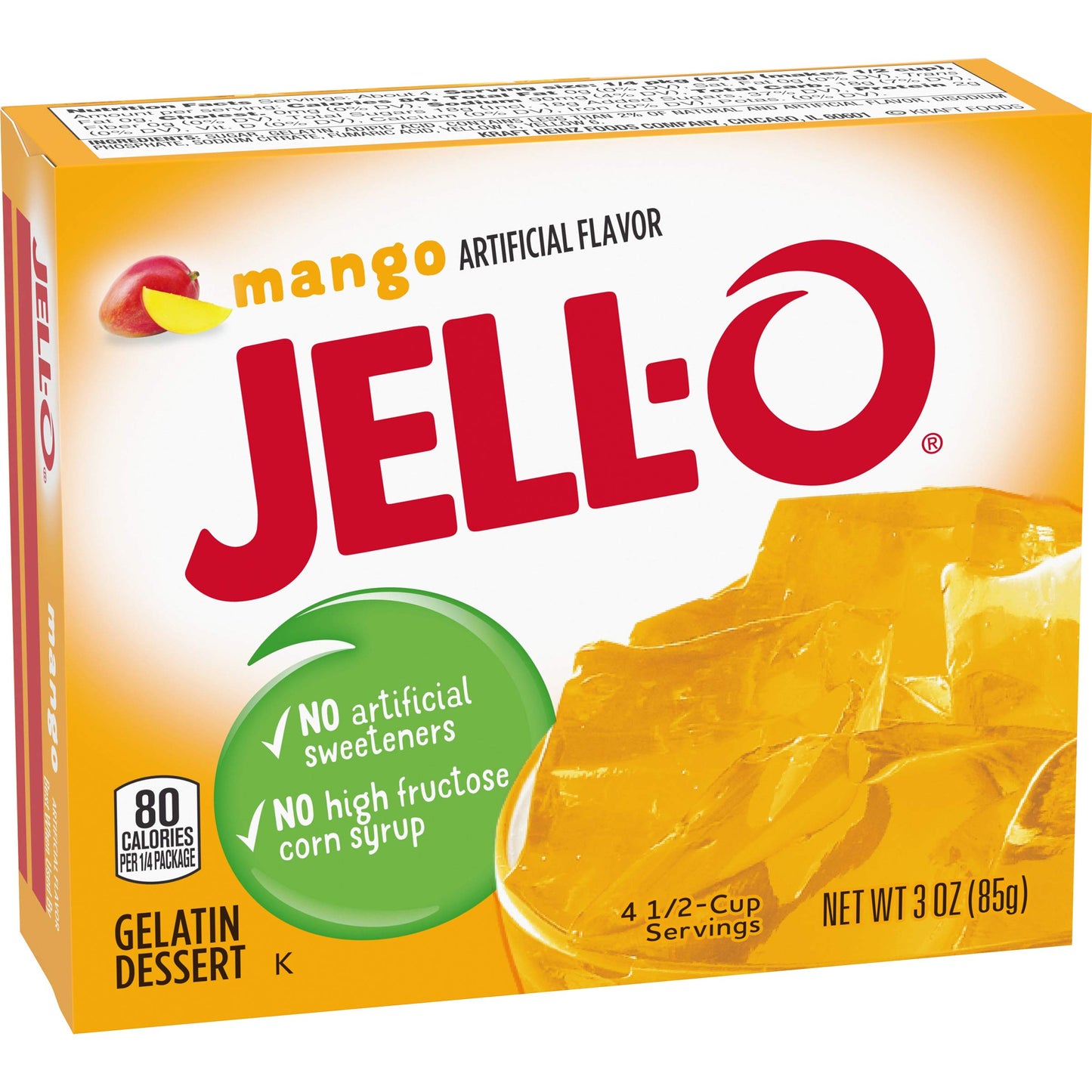 Jell-O Mango Gelatin Mix (3 oz Boxes, Pack of 24)