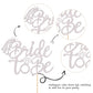 ZHUOWEISM Bride to Be Cake Topper, Glitter Ring Design, Silver, Small