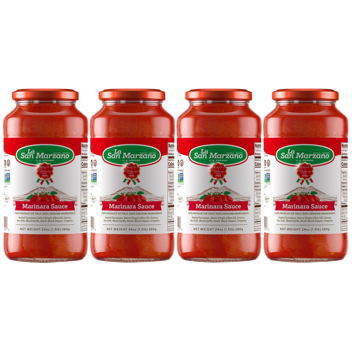 La San Marzano - Marinara Sauce - Pasta Sauce With 100% Italian Tomatoes Made In Italy - Tomato Paste With Fresh And Natural Ing