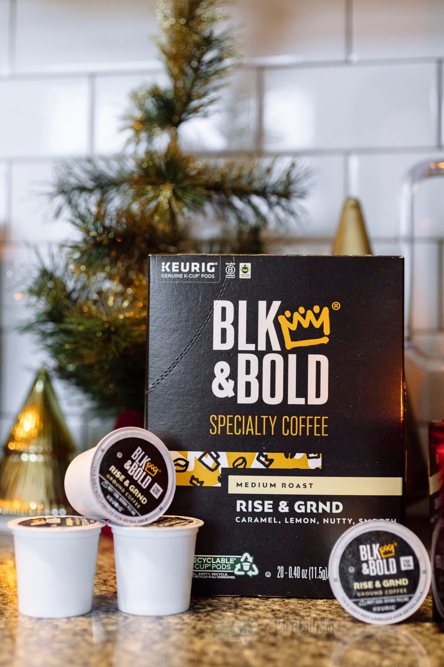 Blk & Bold Rise & Grnd, Keurig Single Serve K-Cup Pods, Premium Medium Roast, 100% Arabica Beans, 60 Counts (6 Packs Of 10)